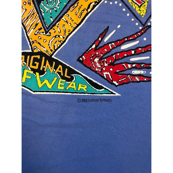 VTG 1992 True Aussie Original Surfwear Tank Top Blue Graphic Print Surfer Vibe - Picture 14 of 14